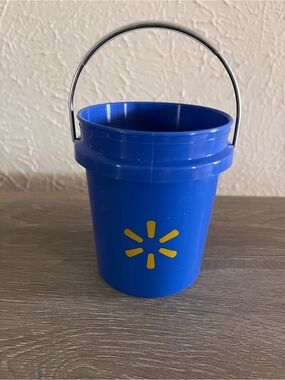 Blue Plastic Storage Bucket with Handle - Multipurpose Organizer